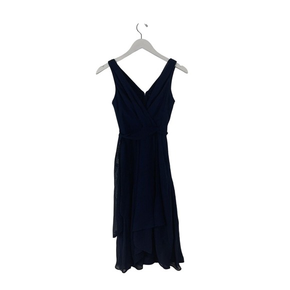 DKNY Navy Eyelet A-Line Dress Petite Size 2P NWT - Picture 1 of 4